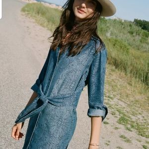 🌼Cloth and Stone for Anthropologie Denim-like Chambray Shirtdress